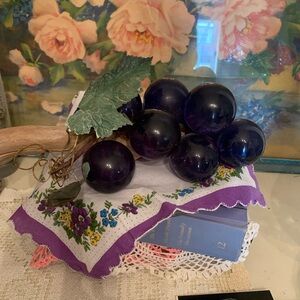 Mcm Decorative blue Glass Grapes